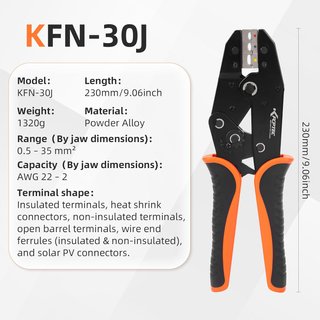 Juego 9 Piezas Crimpadora KF CPTEC