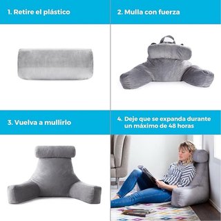 Almohada de Lectura Gris