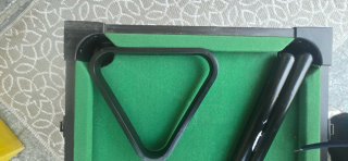 Mini tavolo da biliardo con stecche e triangolo
