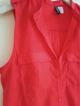 Blusa larga roja Divided Talla XS