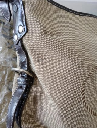 Borsa Prada Canvas Beige/Marrone vintage
