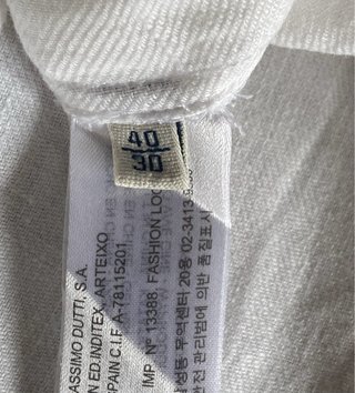 Falda Massimo Dutti Lino Blanca Talla 40