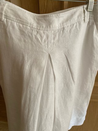 Falda Massimo Dutti Lino Blanca Talla 40