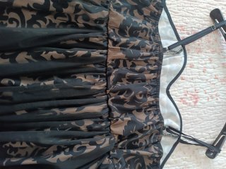 Vestido Tul Curvy Negro y Beige Talla XXXL