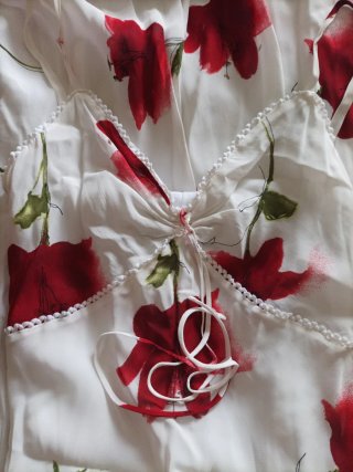 Vestido largo estampado floral