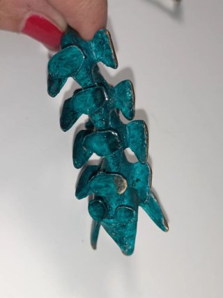 Figura vintage bronce oca y 4 crías