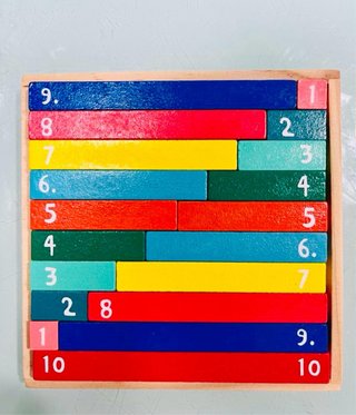Regletas madera Cuisenaire + cilindro Montessori