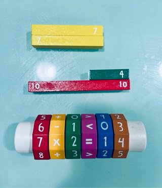 Regletas madera Cuisenaire + cilindro Montessori