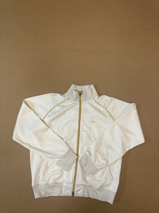 Chaqueta Reebok RBK Estilo Y2K - Blanca y Dorada