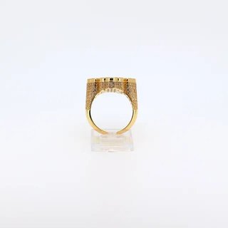 Anillo Cruz Oro y Zafiros Azules