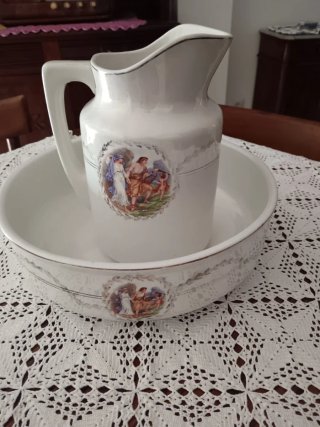 Juego lavabo antiguo porcelana