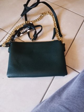 Tracollina Pashbag ecopelle e catena oro