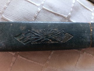Navaja barbera antigua Cuban American con estuche