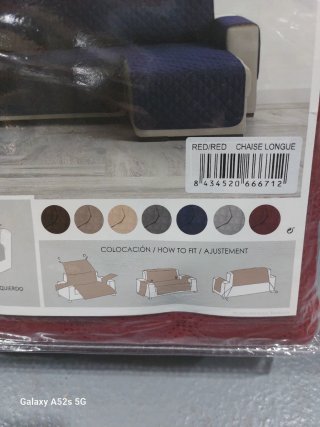 Cubre sofá chaise longue ALMERITEX roja