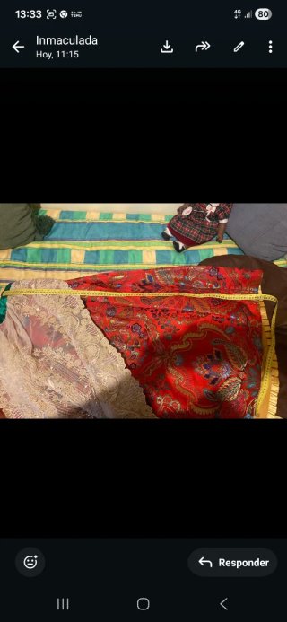 Vestido de fallera oro y rojo