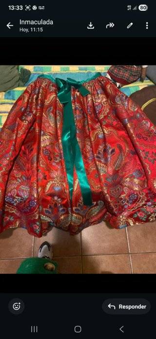 Vestido de fallera oro y rojo