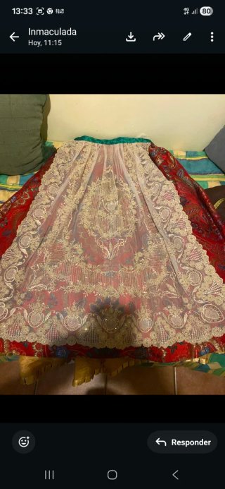 Vestido de fallera oro y rojo
