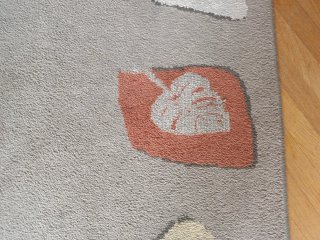 Alfombra 120x170 cm Beige y Rojo