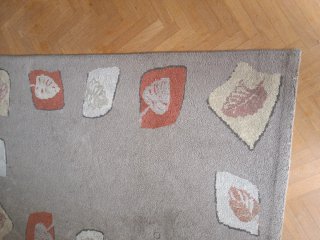 Alfombra 120x170 cm Beige y Rojo