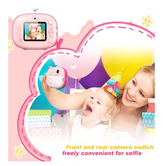 Cámara Infantil Instantánea Ballena Rosa 32GB
