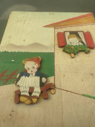 Quadretto vintage legno anni 50-60