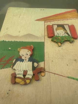 Quadretto vintage legno anni 50-60