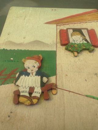 Quadretto vintage legno anni 50-60