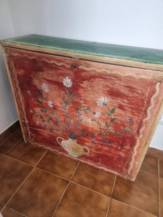 Mueble organizador de madera antiguo