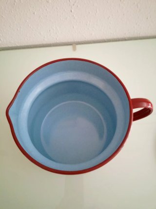 Cuece leches vintage rojo y azul