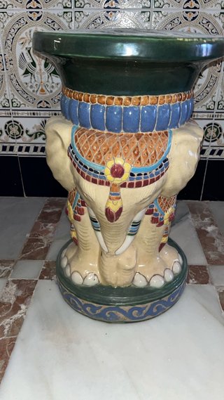 Mesa cerámica elefante decorativa