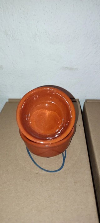 Salseras de barro artesanal (2 unidades) 6.5 cm