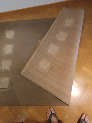 Alfombra beige y marrón 120x170