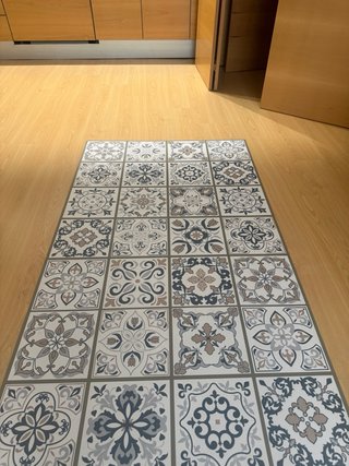 Tappeto in vinile design piastrelle 200x80cm