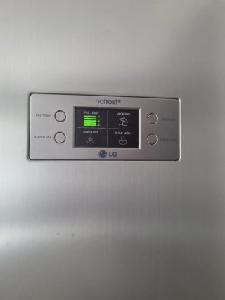 Nevera LG plateada