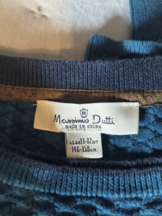 Jersey Massimo Dutti Azul Texturizado