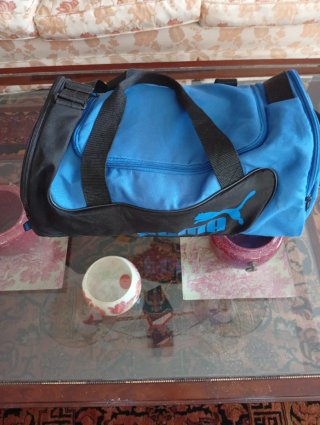 Bolsa deportiva Puma azul y negra