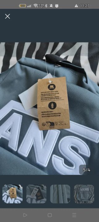 Mochila Vans Gris Escolar