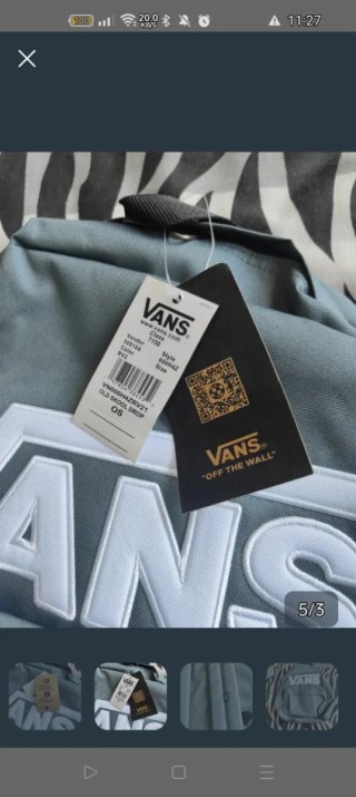 Mochila Vans Gris Escolar