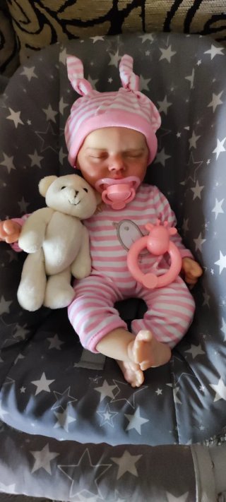 Bebé reborn silicona niña 33-34cm