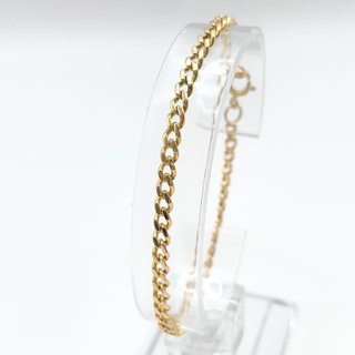 Pulsera Oro 18K, Barbada, 7.09gr, 18.5cm