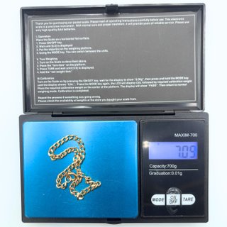Pulsera Oro 18K, Barbada, 7.09gr, 18.5cm