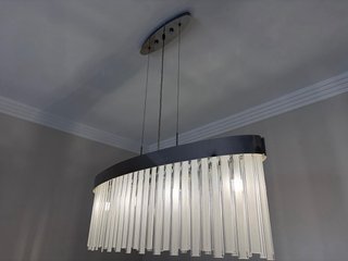 Lámpara de techo colgante cristal y metal