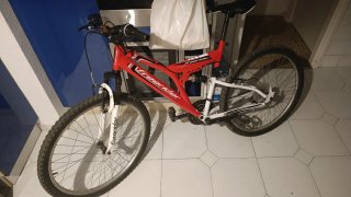 Bicicleta Freerider Roja Doble Suspensión