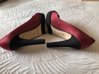 Zapatos de tacón Silk burdeos y negro T39