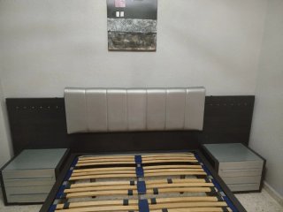muebles habitación matrimonio gris cenizo y plata