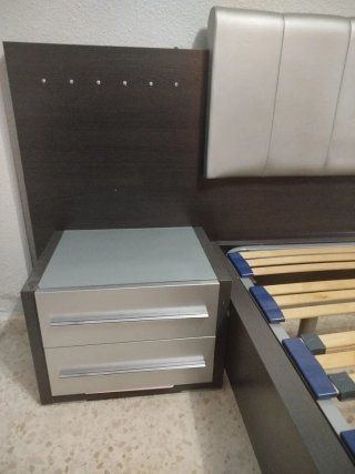 muebles habitación matrimonio gris cenizo y plata
