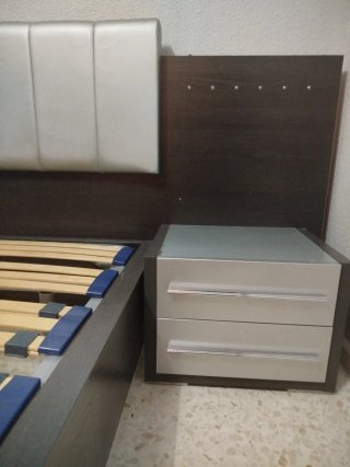 muebles habitación matrimonio gris cenizo y plata