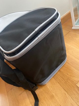 Mochila transportín perro gato negra