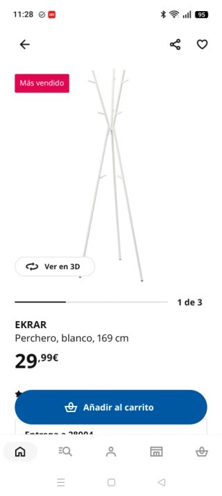 Perchero de pie blanco Ikea