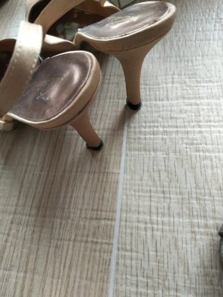 Sandalias tacón cobre dorado talla 38
